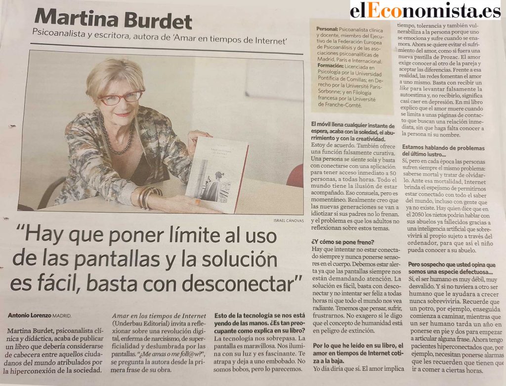 Entrevista Martina Burdet El Economista