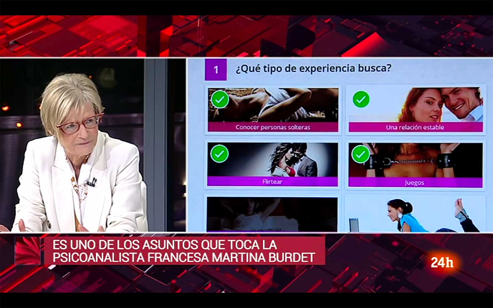 Martina Burdet tve 24h Amar en tiempos de Internet