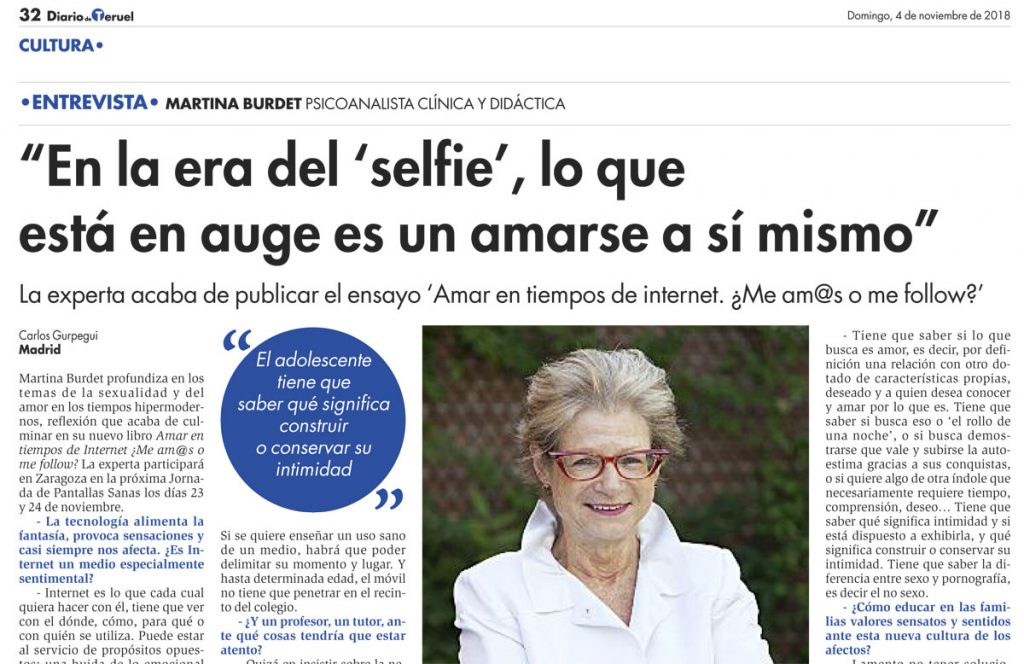 Entrevista Diario de Teruel Martina Burdet